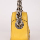 Prada Vitello Lemon Daino Grommet Chain Bag - FashioNica