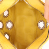 Prada Vitello Lemon Daino Grommet Chain Bag - FashioNica
