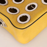 Prada Vitello Lemon Daino Grommet Chain Bag - FashioNica