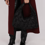 Rare Bottega Veneta Intrecciato Lambskin & Velvet Distressed Medium Hobo - FashioNica