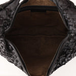 Rare Bottega Veneta Intrecciato Lambskin & Velvet Distressed Medium Hobo - FashioNica