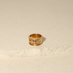 Rare Celine 18K Yellow Gold Diamond Triomphe Ring - FashioNica