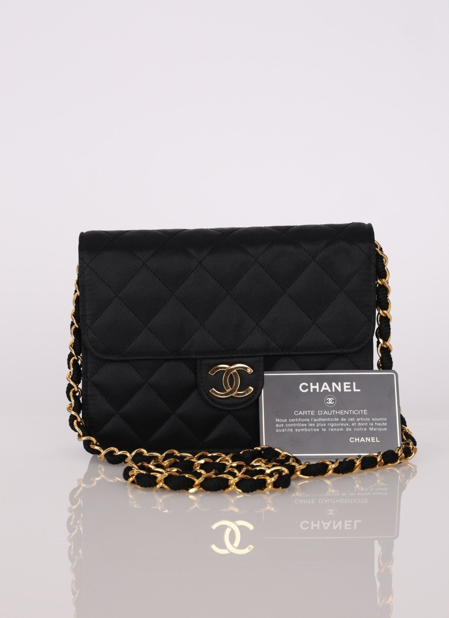 Rare Chanel 1986 Satin Square Flap - FashioNica