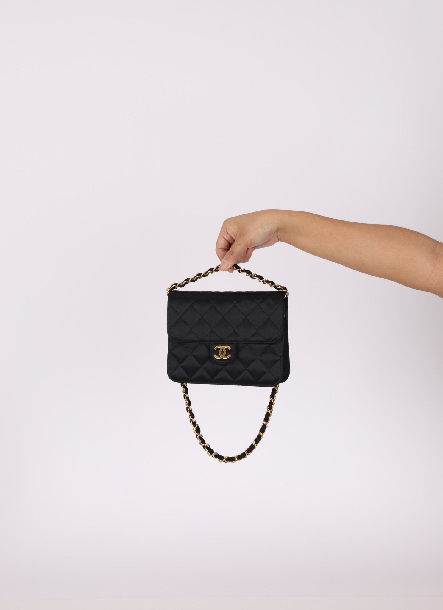 Rare Chanel 1986 Satin Square Flap - FashioNica