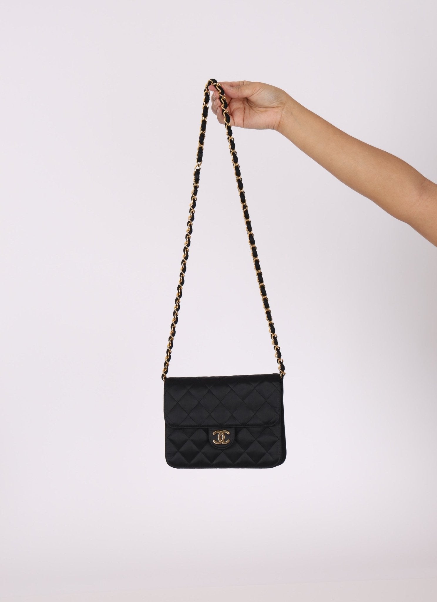 Rare Chanel 1986 Satin Square Flap - FashioNica