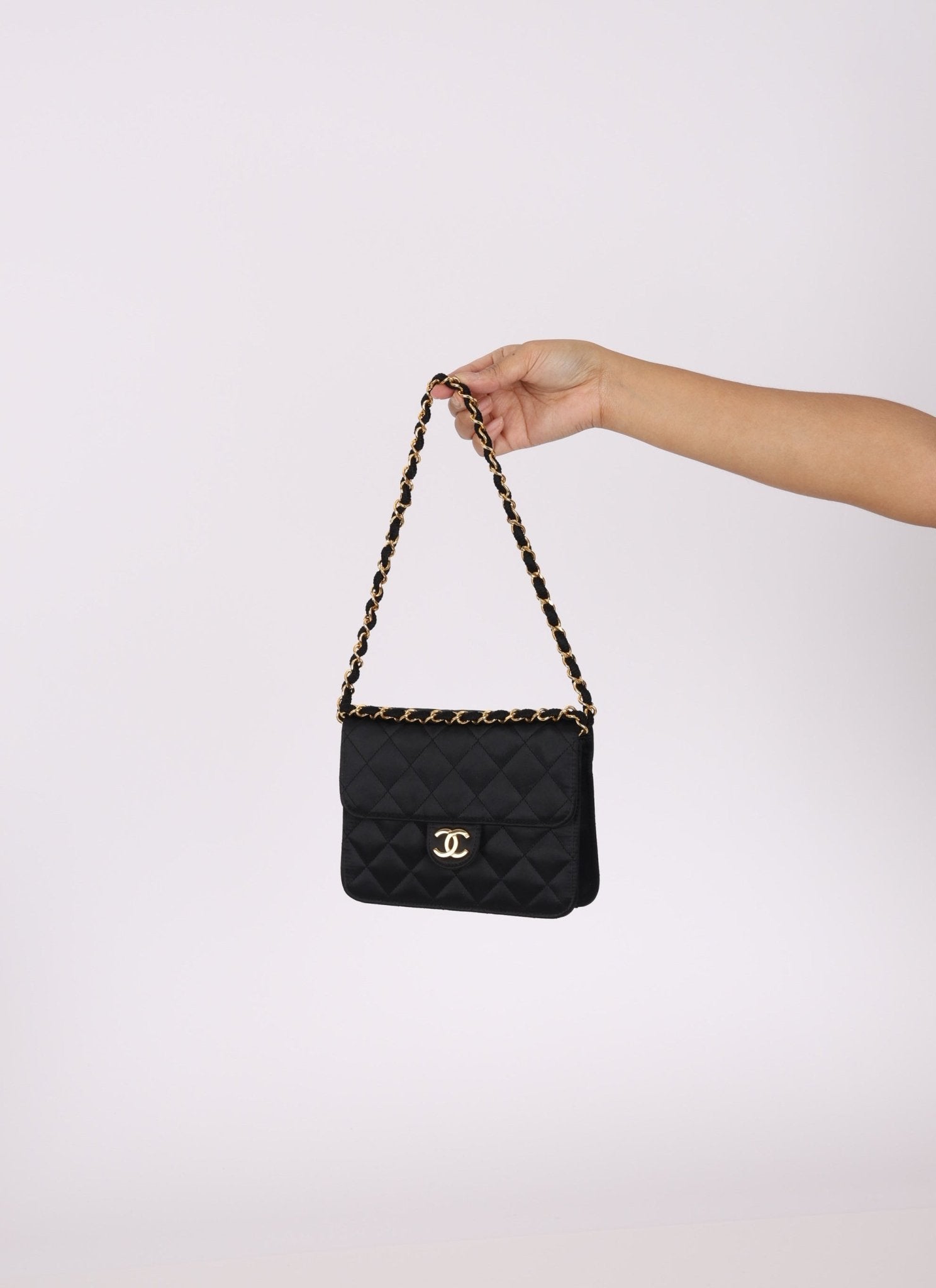 Rare Chanel 1986 Satin Square Flap - FashioNica