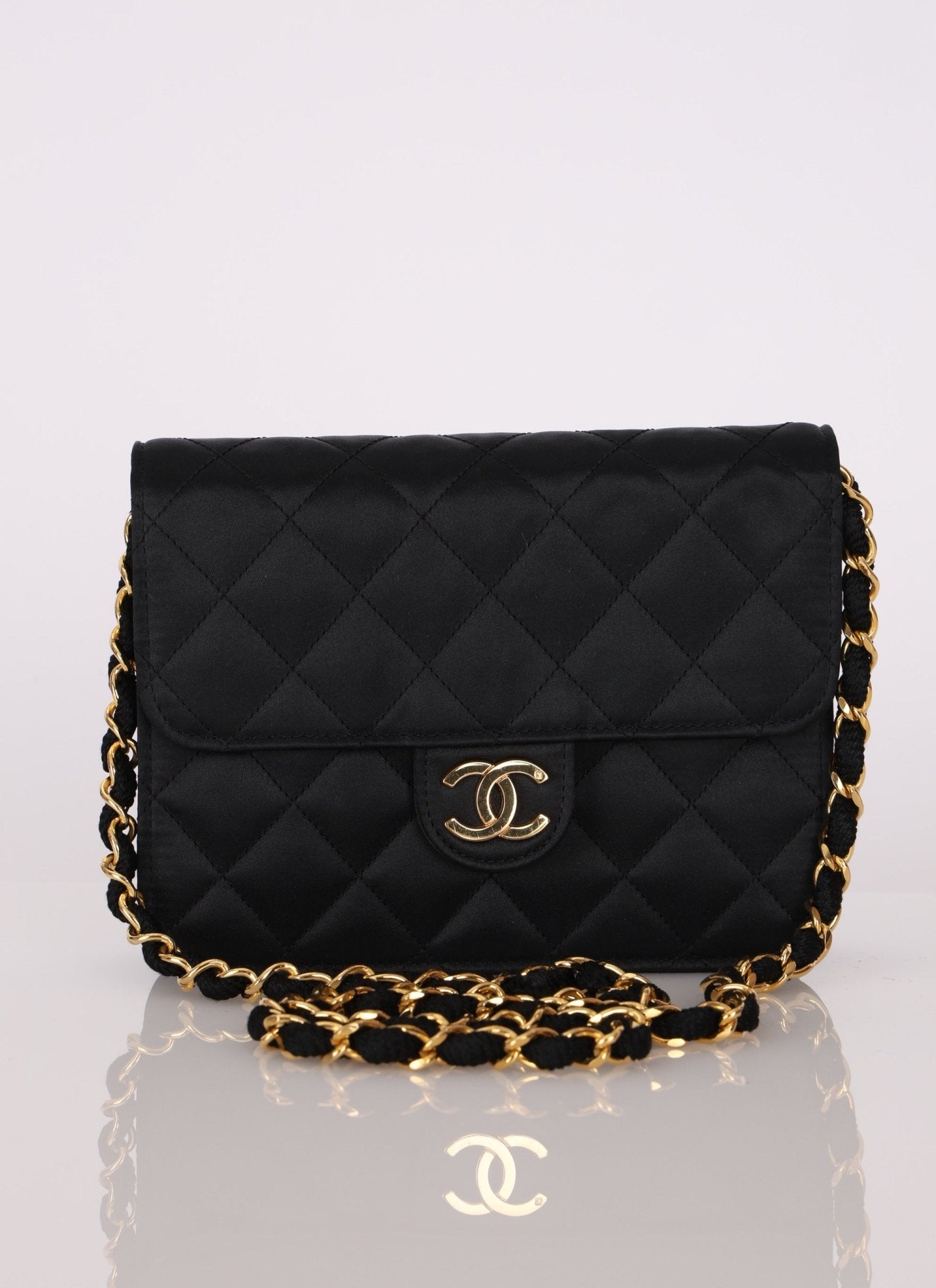 Rare Chanel 1986 Satin Square Flap - FashioNica