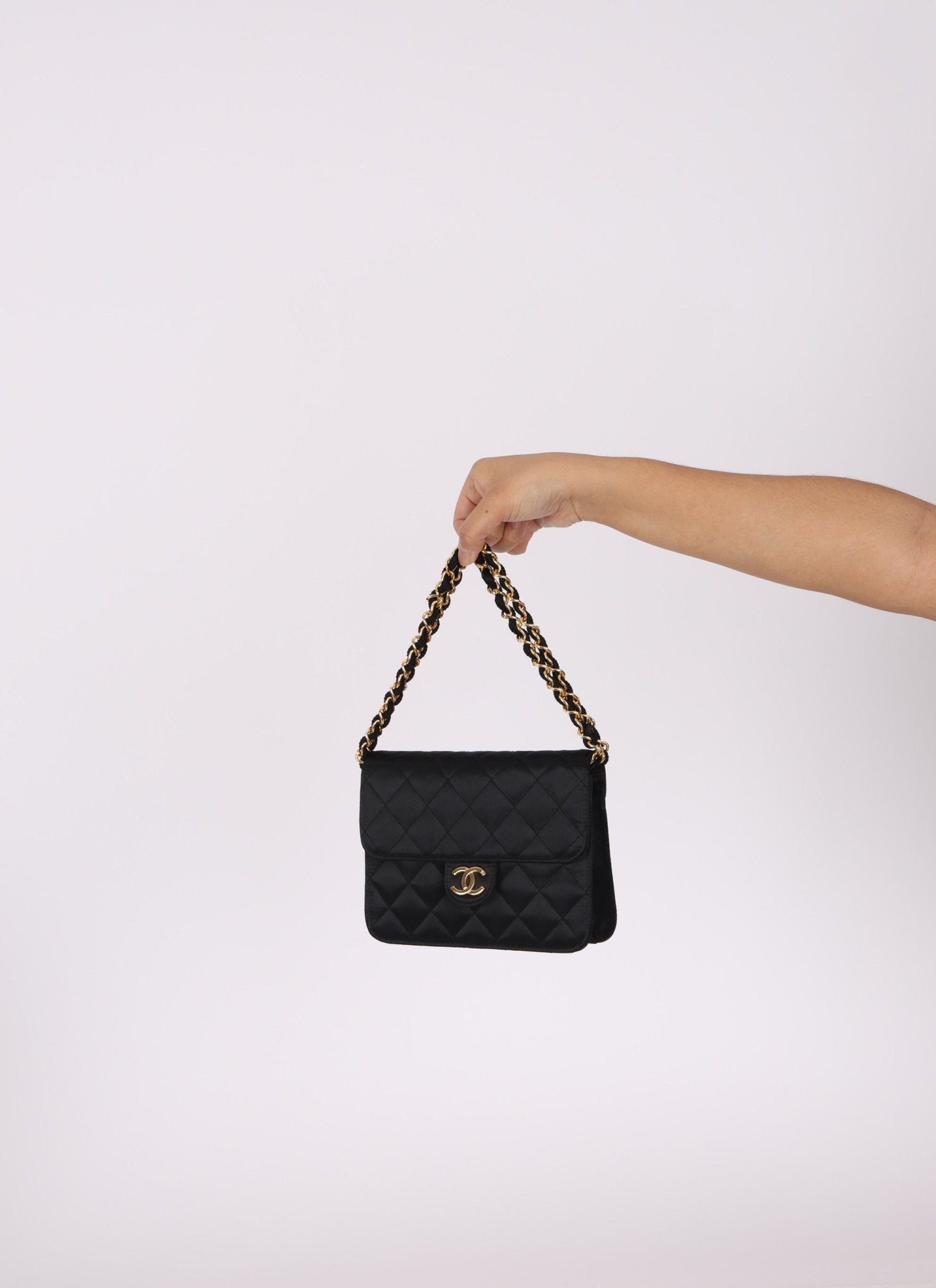 Rare Chanel 1986 Satin Square Flap - FashioNica