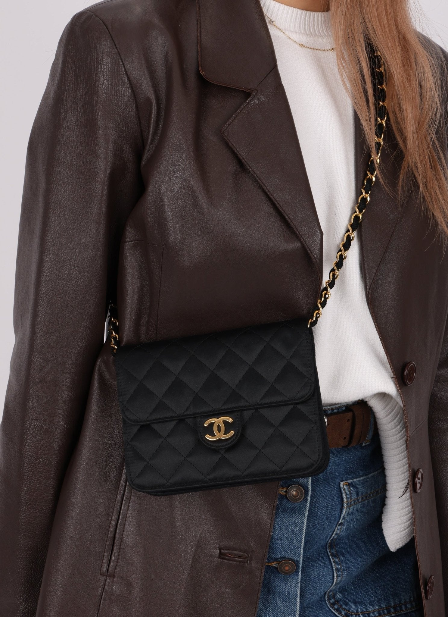 Rare Chanel 1986 Satin Square Flap - FashioNica