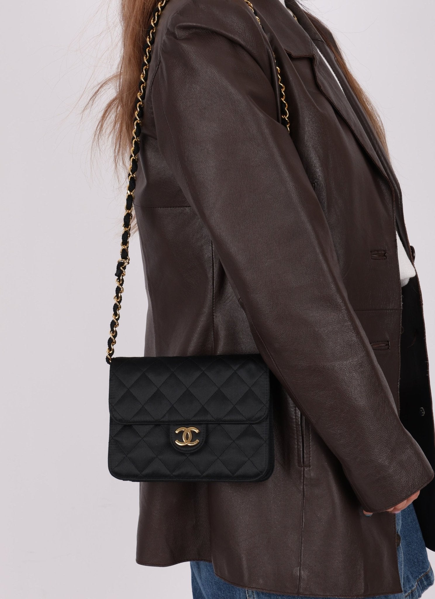 Rare Chanel 1986 Satin Square Flap - FashioNica