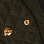 Rare Chanel 1987 Green Wool Medium Classic Flap 24KGP - FashioNica