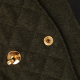 Rare Chanel 1987 Green Wool Medium Classic Flap 24KGP - FashioNica