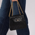 Rare Chanel 1987 Lambskin Bijoux Kelly Flap Bag with Chanel Cardholder 24K GP - FashioNica