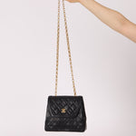 Rare Chanel 1987 Lambskin Bijoux Kelly Flap Bag with Chanel Cardholder 24K GP - FashioNica