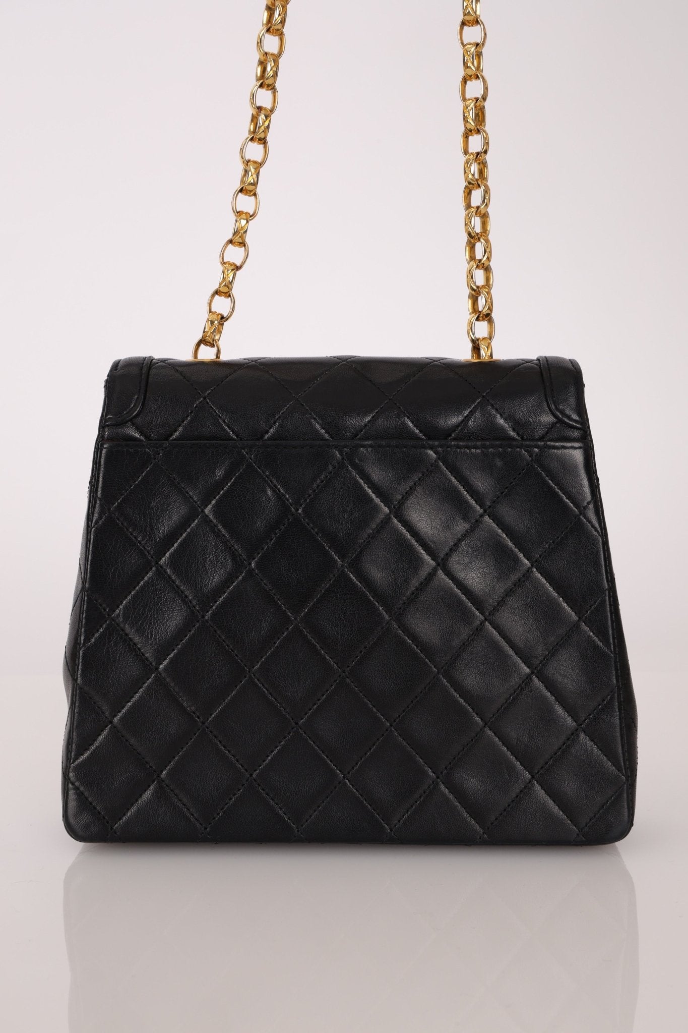 Rare Chanel 1987 Lambskin Bijoux Kelly Flap Bag with Chanel Cardholder 24K GP - FashioNica