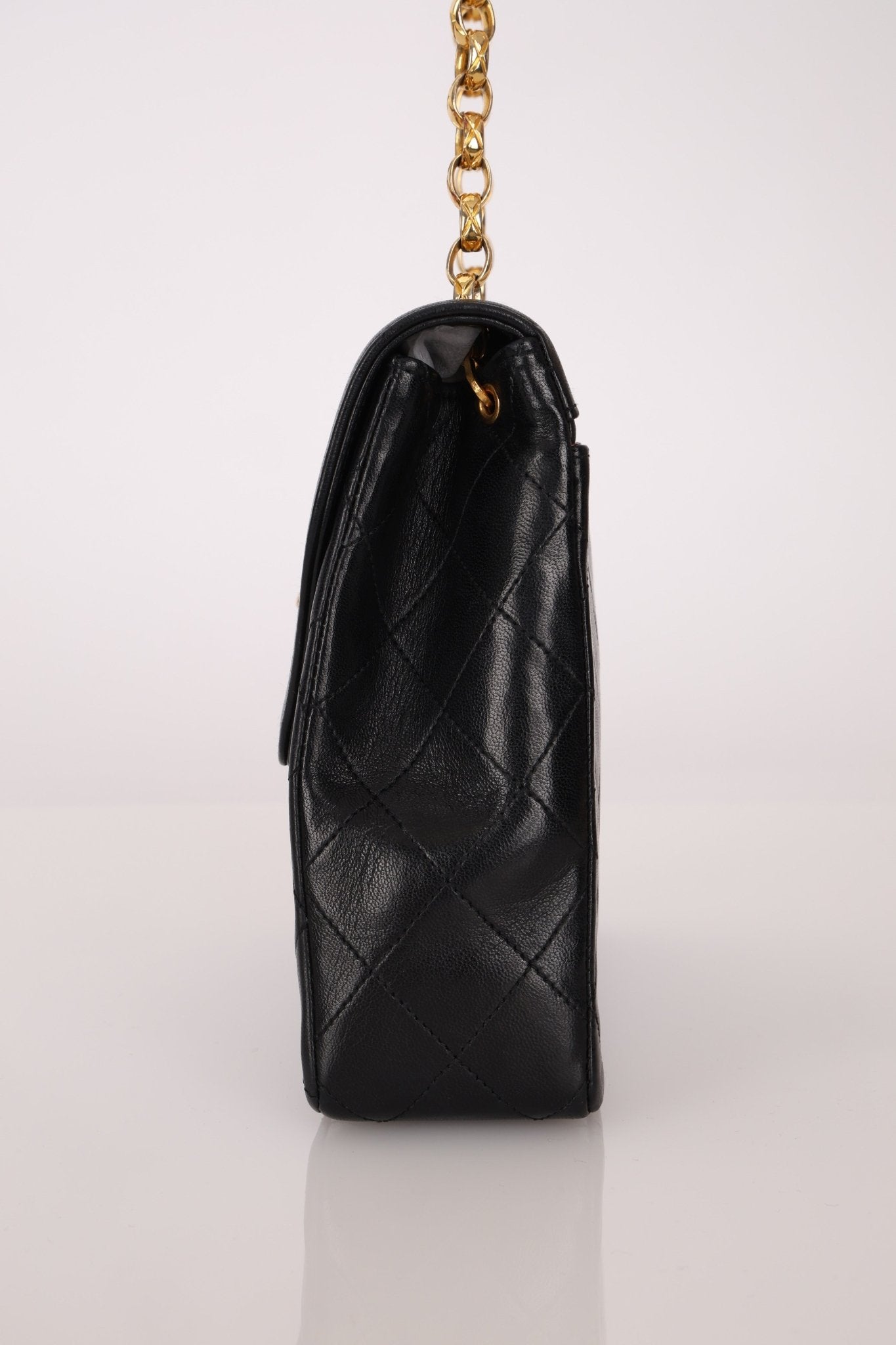 Rare Chanel 1987 Lambskin Bijoux Kelly Flap Bag with Chanel Cardholder 24K GP - FashioNica