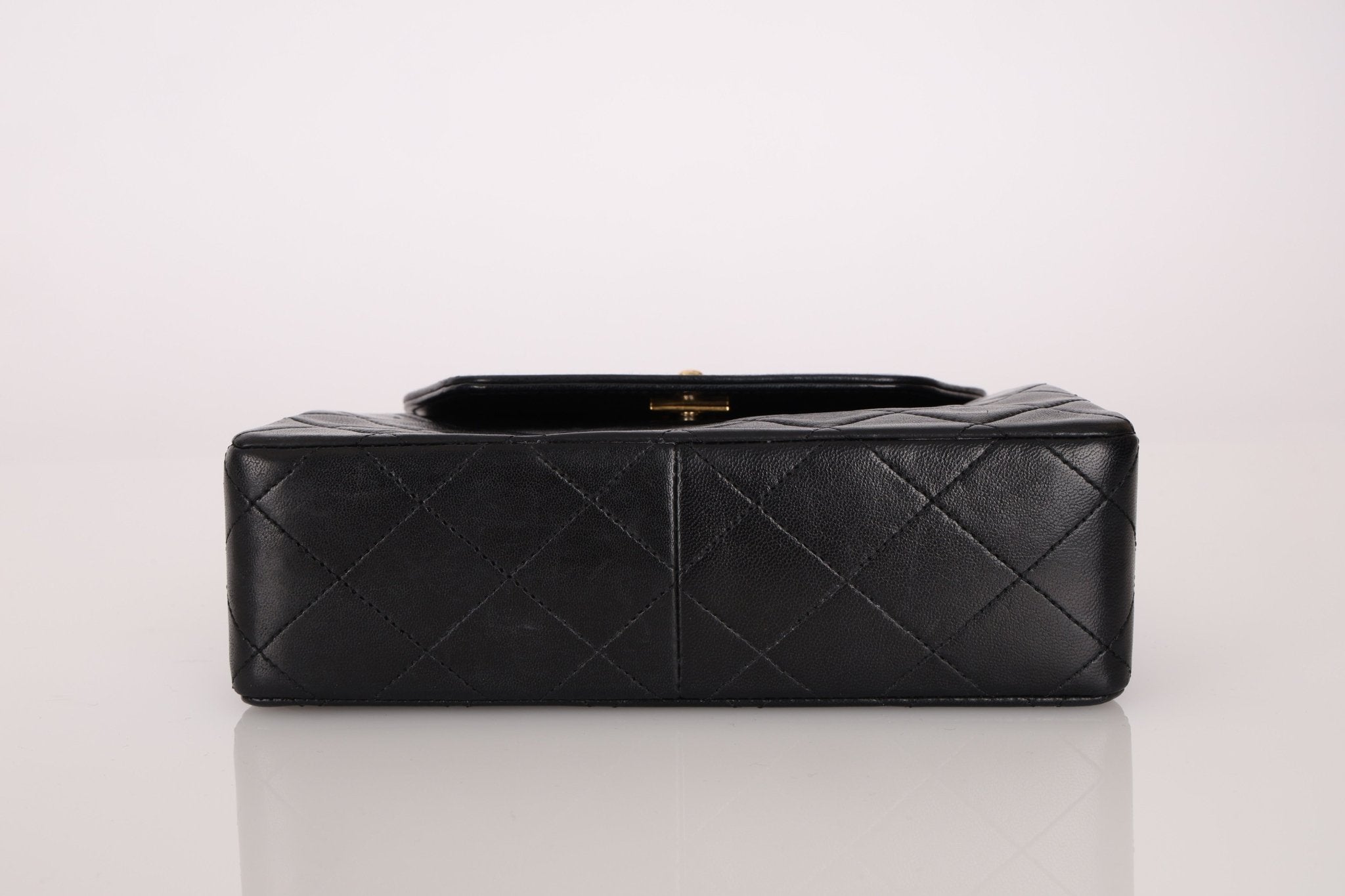 Rare Chanel 1987 Lambskin Bijoux Kelly Flap Bag with Chanel Cardholder 24K GP - FashioNica