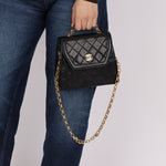 Rare Chanel 1987 Lambskin Bijoux Kelly Flap Bag with Chanel Cardholder 24K GP - FashioNica