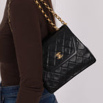 Rare Chanel 1987 Lambskin Bijoux Kelly Flap Bag with Chanel Cardholder 24K GP - FashioNica