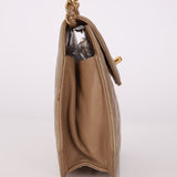 Rare Chanel 1989 Beige Lambskin Octagon Mini Flap - FashioNica