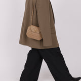 Rare Chanel 1989 Beige Lambskin Octagon Mini Flap - FashioNica