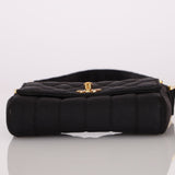 Rare Chanel 1989 Black Grosgrain Quilted Turnlock Mini Flap Bag - FashioNica