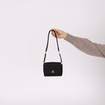 Rare Chanel 1989 Black Grosgrain Quilted Turnlock Mini Flap Bag - FashioNica