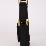 Rare Chanel 1989 Black Grosgrain Quilted Turnlock Mini Flap Bag - FashioNica