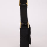 Rare Chanel 1989 Black Grosgrain Quilted Turnlock Mini Flap Bag - FashioNica