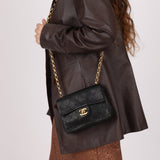 Rare Chanel 1990 Lambskin Bijoux Mini Square Flap 24k GP - FashioNica