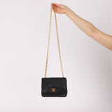 Rare Chanel 1990 Lambskin Bijoux Mini Square Flap 24k GP - FashioNica
