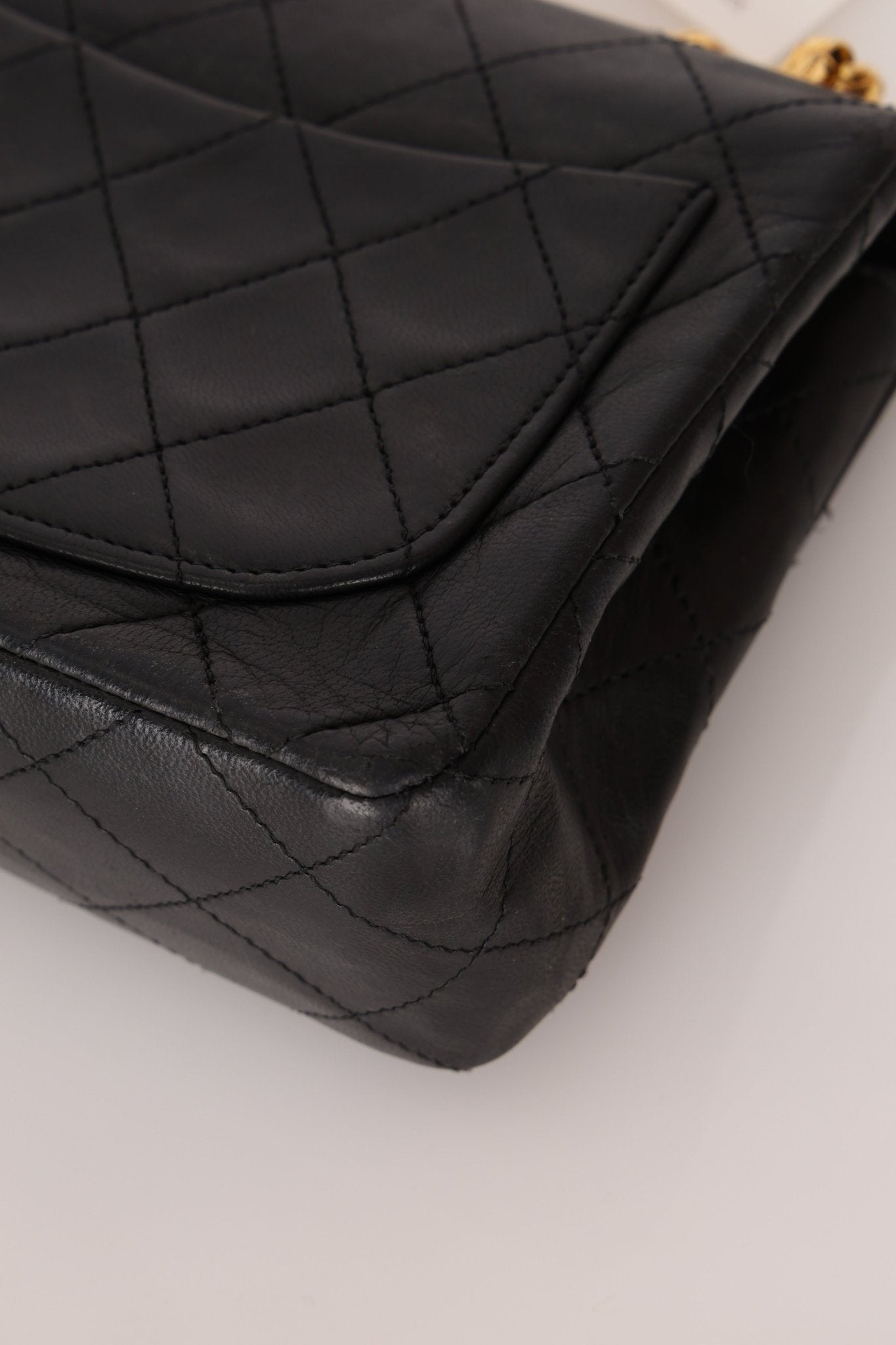 Rare Chanel 1990 Lambskin Bijoux Mini Square Flap 24k GP - FashioNica