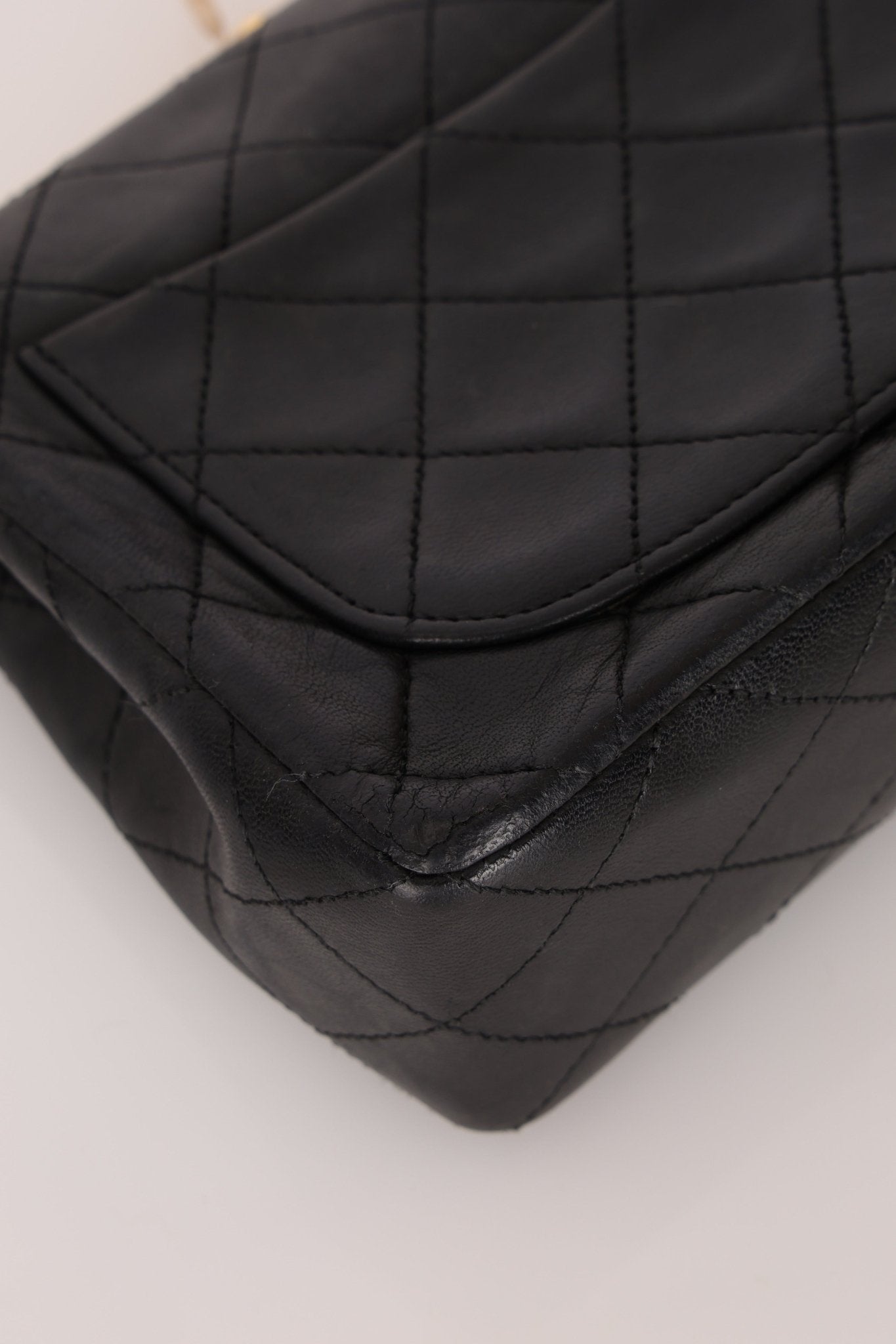 Rare Chanel 1990 Lambskin Bijoux Mini Square Flap 24k GP - FashioNica