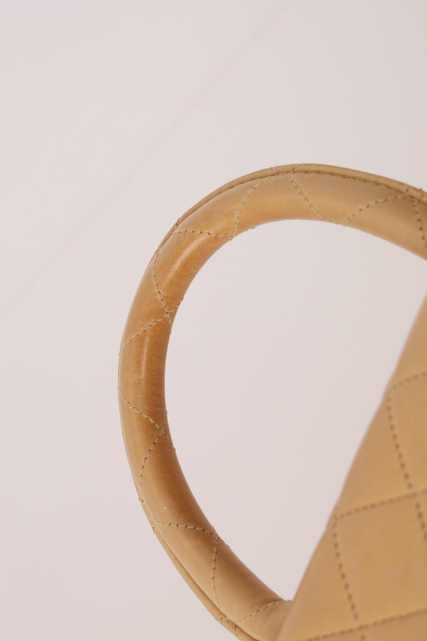 Rare Chanel 1991 Beige Mini Kelly Top Handle - FashioNica