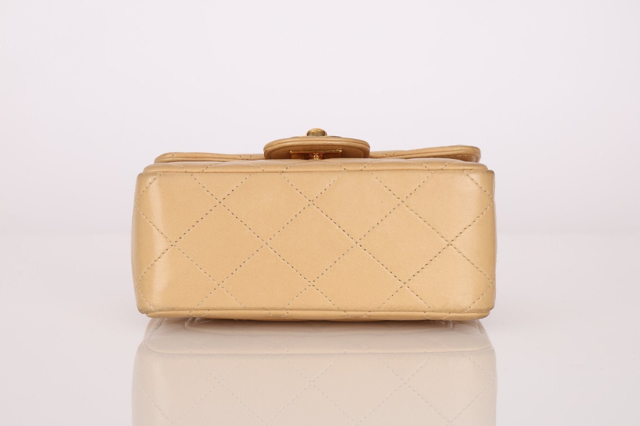 Rare Chanel 1991 Beige Mini Kelly Top Handle - FashioNica