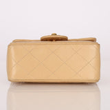 Rare Chanel 1991 Beige Mini Kelly Top Handle - FashioNica