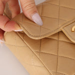 Rare Chanel 1991 Beige Mini Kelly Top Handle - FashioNica