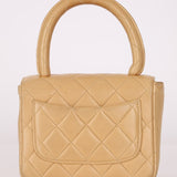 Rare Chanel 1991 Beige Mini Kelly Top Handle - FashioNica