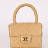 Rare Chanel 1991 Beige Mini Kelly Top Handle - FashioNica