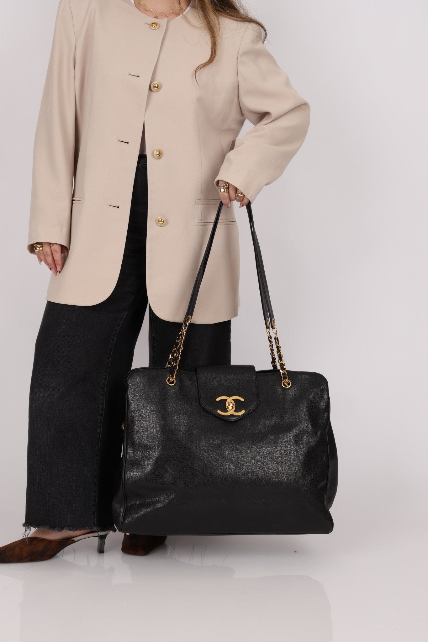 Rare Chanel 1991 Caviar Supermodel 24K GP - FashioNica