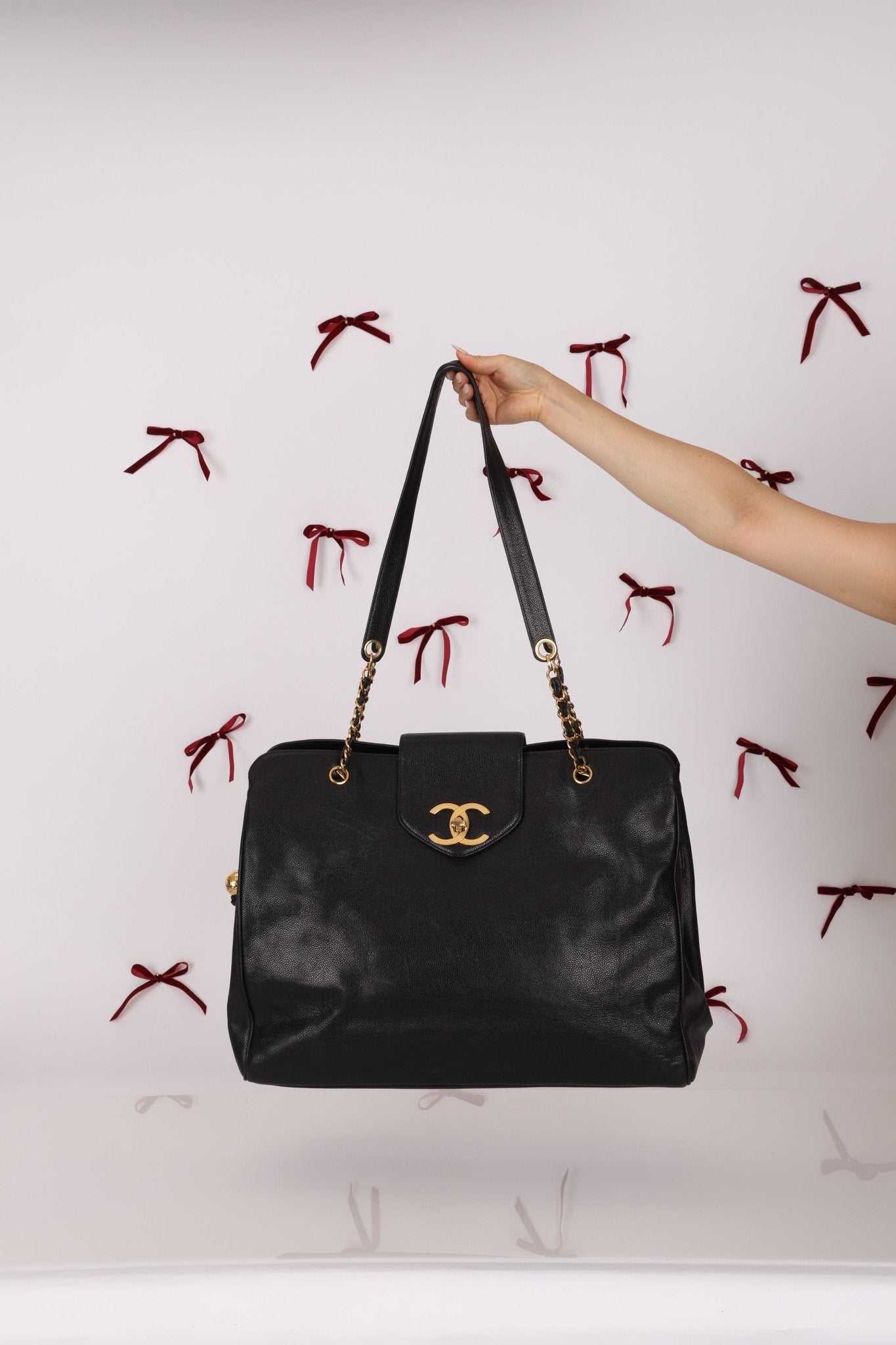 Rare Chanel 1991 Caviar Supermodel 24K GP - FashioNica