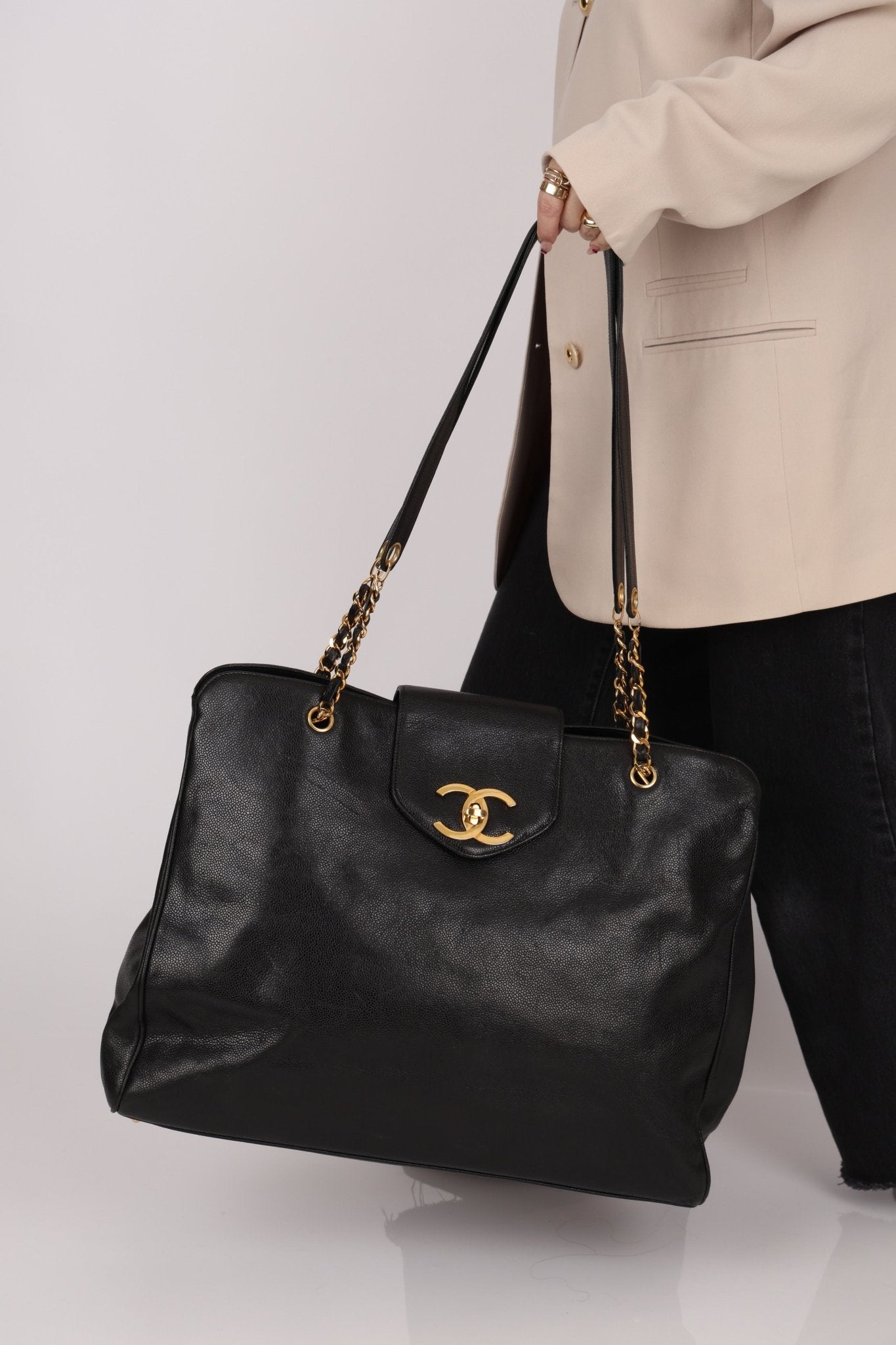 Rare Chanel 1991 Caviar Supermodel 24K GP - FashioNica