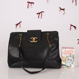 Rare Chanel 1991 Caviar Supermodel 24K GP - FashioNica