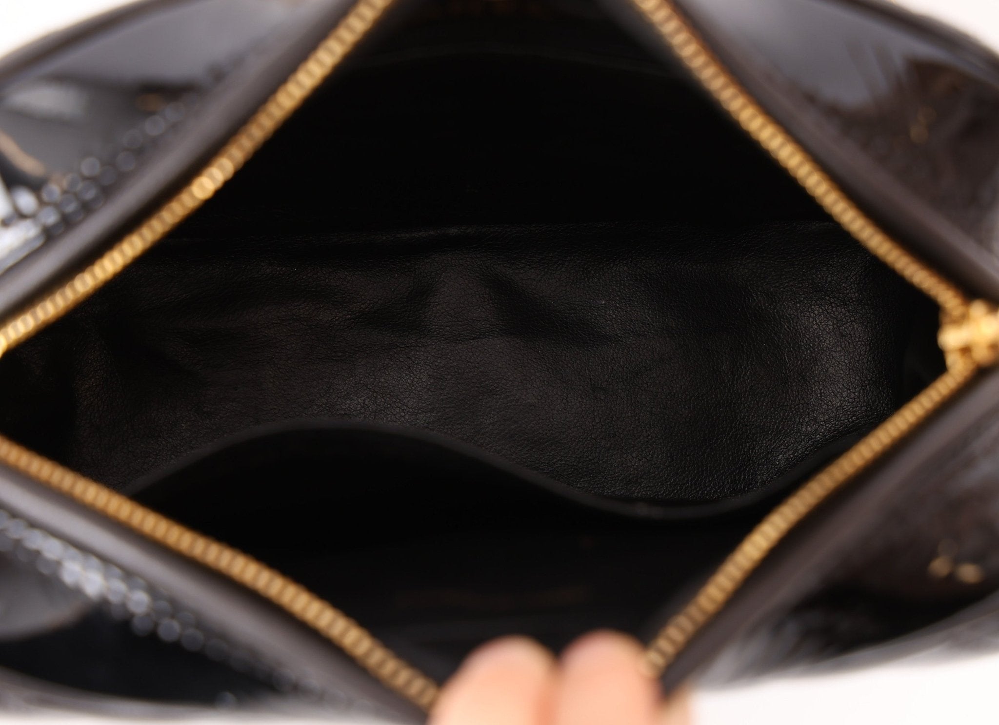 Rare Chanel 1991 Patent Bijoux Mini Turnlock Camera Bag - FashioNica