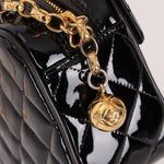 Rare Chanel 1991 Patent Bijoux Mini Turnlock Camera Bag - FashioNica