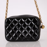 Rare Chanel 1991 Patent Bijoux Mini Turnlock Camera Bag - FashioNica