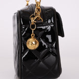 Rare Chanel 1991 Patent Bijoux Mini Turnlock Camera Bag - FashioNica