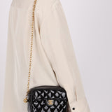 Rare Chanel 1991 Patent Bijoux Mini Turnlock Camera Bag - FashioNica