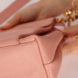 Rare Chanel 1991 Rose Sakura Caviar Turnlock Pocket Tote 24K GP - FashioNica