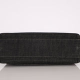 Rare Chanel 1994 Black Denim Small Kelly Top Handle - FashioNica